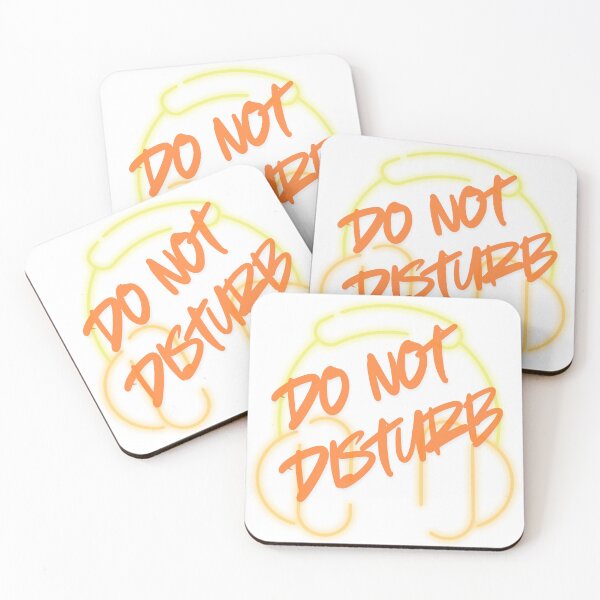 Item preview, Head phones on? Do Not Disturb Orange designed and sold by Messy Artist Designs.