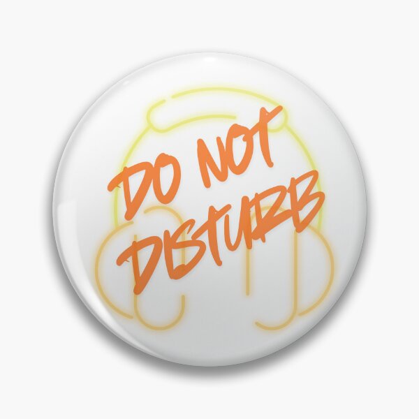 Item preview, Head phones on? Do Not Disturb Orange designed and sold by Messy Artist Designs.