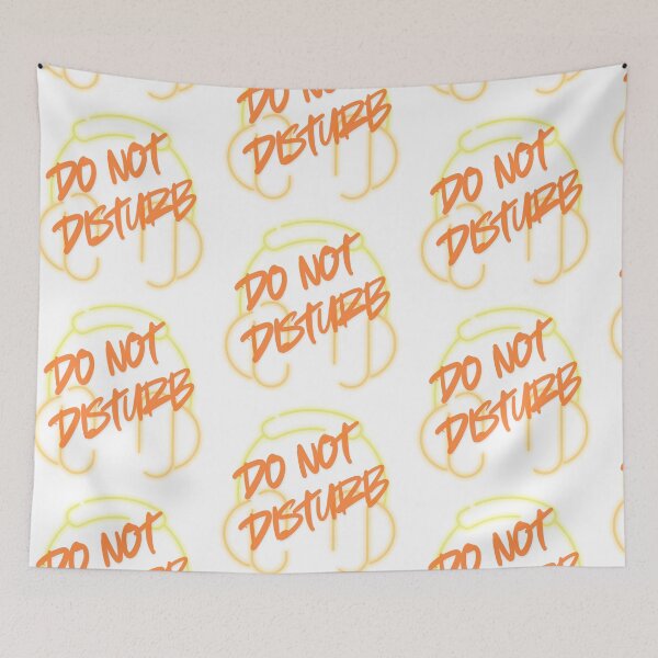 Item preview, Head phones on? Do Not Disturb Orange designed and sold by Messy Artist Designs.