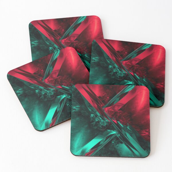 Item preview, Crimson & Emerald Crystal Geometry designed and sold by Harmonic_Layers.