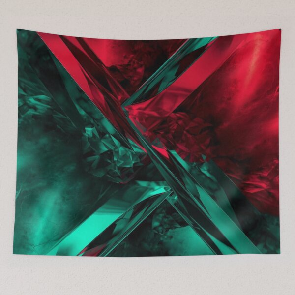 Item preview, Crimson & Emerald Crystal Geometry designed and sold by Harmonic_Layers.