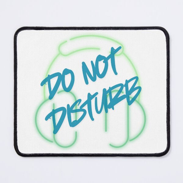 Item preview, Head phones on? Do Not Disturb Green designed and sold by Messy Artist Designs.