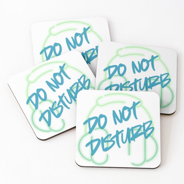 Item preview, Head phones on? Do Not Disturb Green designed and sold by Messy Artist Designs.