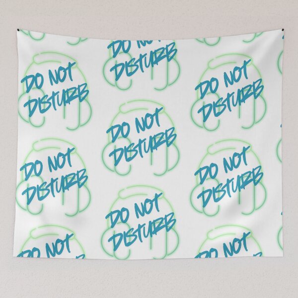 Item preview, Head phones on? Do Not Disturb Green designed and sold by Messy Artist Designs.