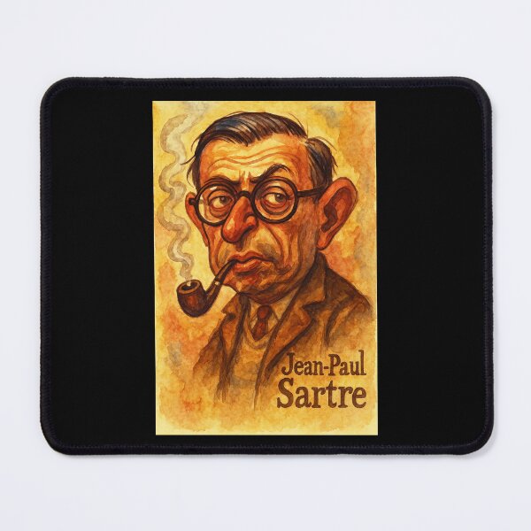 Item preview, Jean Paul Sartre Existentialist Icon designed and sold by Sarcastic designs.