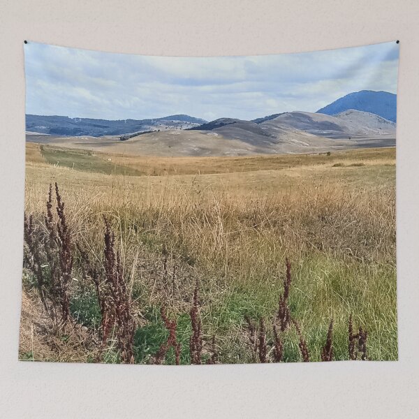 Item preview, Grass plateau with wildflowers in Montenegro designed and sold by TheArtofHeart.