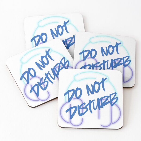 Item preview, Head phones on? Do Not Disturb Blue designed and sold by Messy Artist Designs.