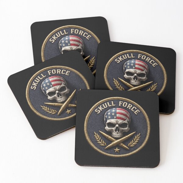 Item preview, Skull Force crossed bullets USA emblem designed and sold by LaNadaYFundante.