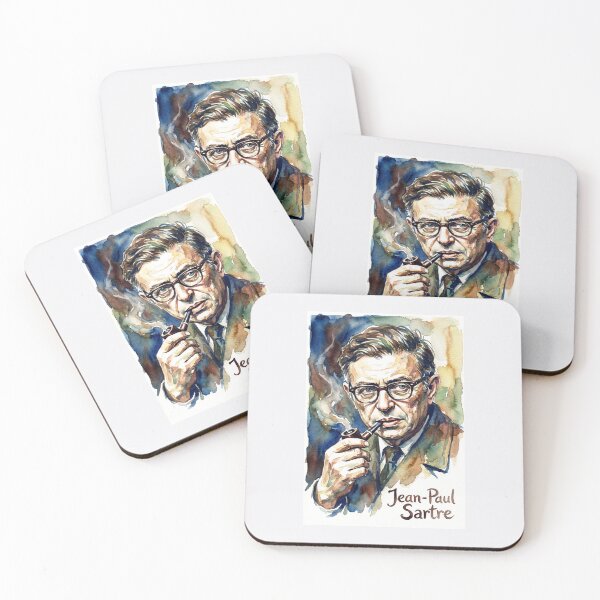 Item preview, Jean Paul Sartre Existentialist Thinker designed and sold by Sarcastic designs.