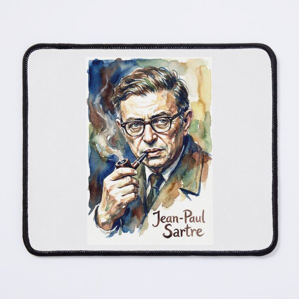 Item preview, Jean Paul Sartre Existentialist Thinker designed and sold by Sarcastic designs.