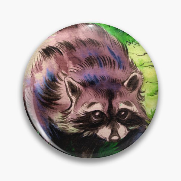 Item preview, Forest Raccoon Watercolor Art designed and sold by VesperyThings.