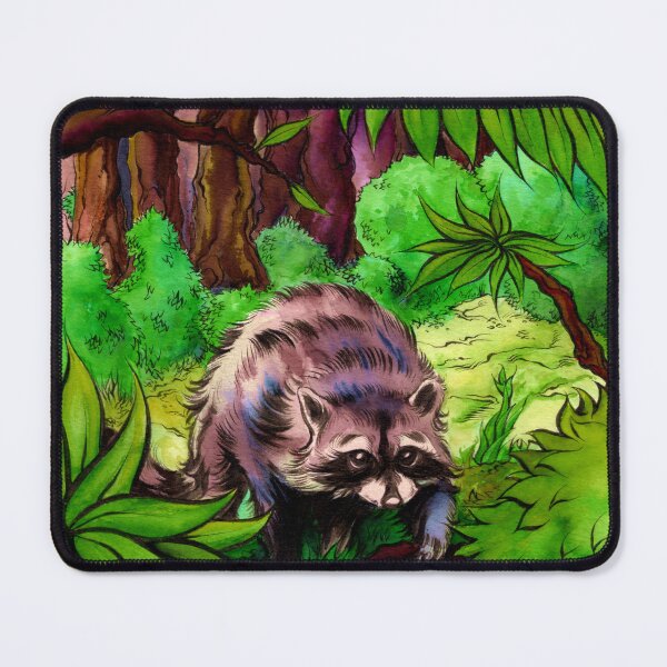 Item preview, Forest Raccoon Watercolor Art designed and sold by VesperyThings.