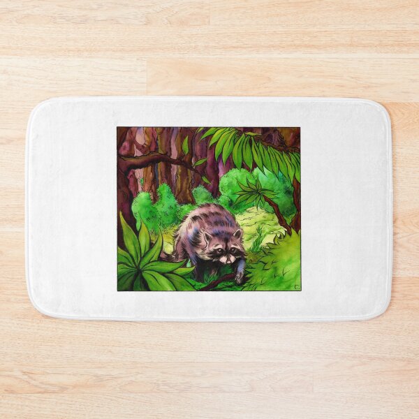 Item preview, Forest Raccoon Watercolor Art designed and sold by VesperyThings.