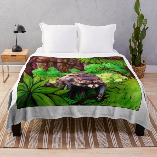 Item preview, Forest Raccoon Watercolor Art designed and sold by VesperyThings.