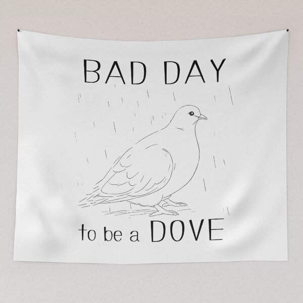 Item preview, Bad Day to Be a Dove Sad Dove in the Rain | Hunting Season Inspired Art designed and sold by PROPera-design.