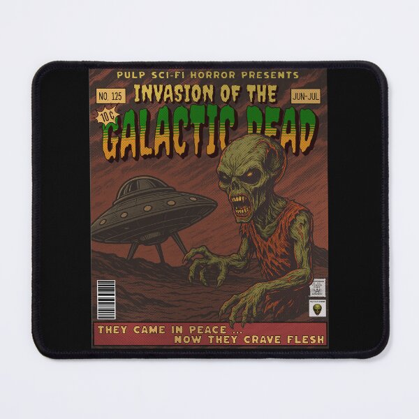 Item preview, Invasion of the Galactic Dead – Retro Sci-Fi Zombie designed and sold by RomeoSketches.