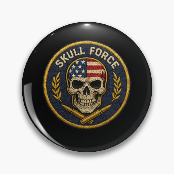 Item preview, Skull Force round patch with bullets designed and sold by LaNadaYFundante.
