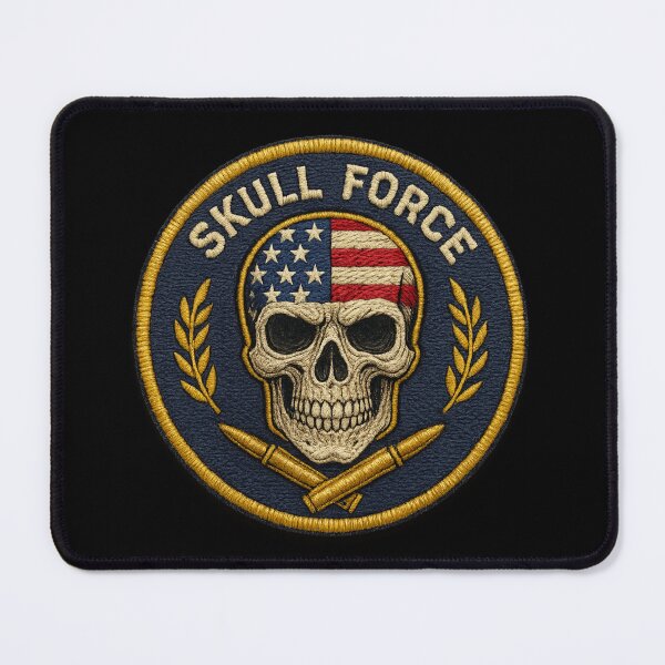 Item preview, Skull Force round patch with bullets designed and sold by LaNadaYFundante.