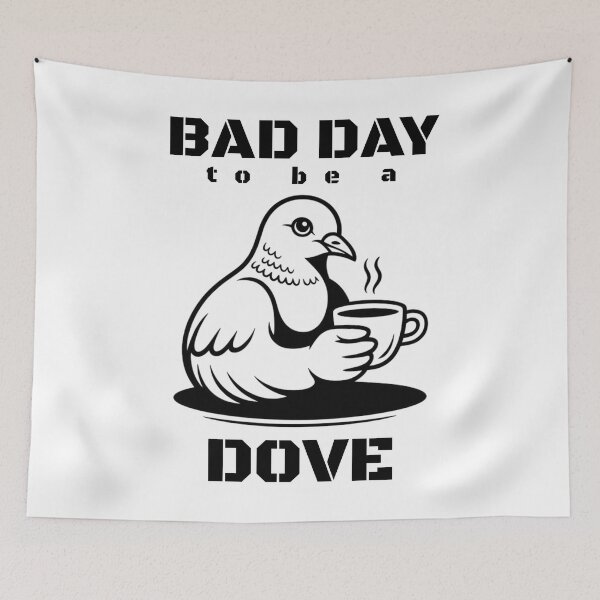 Item preview, Bad Day to Be a Dove | Funny Minimalist Pigeon Tee designed and sold by PROPera-design.