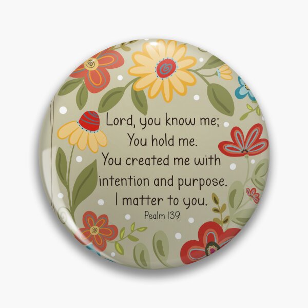 Item preview, Psalm 139 Writing with Bright Floral designed and sold by Willow & Grace Designs.