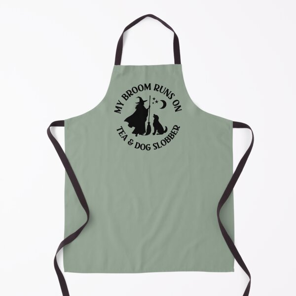 Item preview, My Broom Runs On Tea and Dog Slobber Cheeky Witch® designed and sold by cheekywitch.