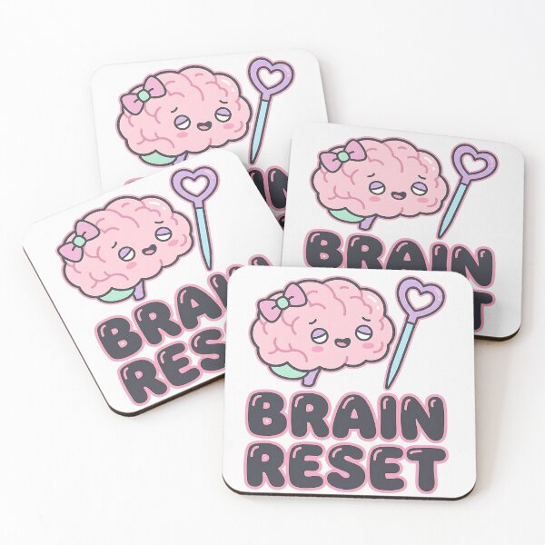 Item preview, Cute Brain Reset – Kawaii Mental Health Humor designed and sold by Dewer Shop.