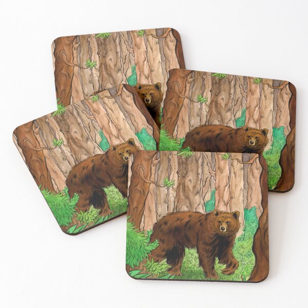 Item preview, Forest Bear Watercolor Art designed and sold by VesperyThings.