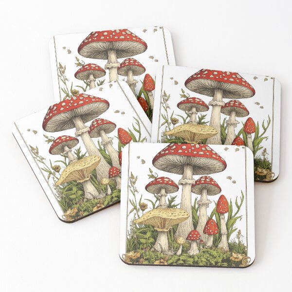 Item preview, Vintage Mushroom Forest Illustration designed and sold by TeeHatch.