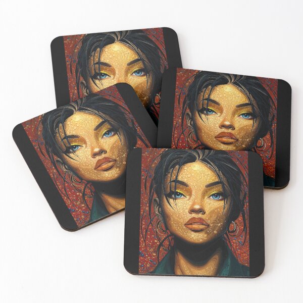 Item preview, "Molten Gaze" – Abstract Portrait in Liquid Detail designed and sold by miletes17Studio.