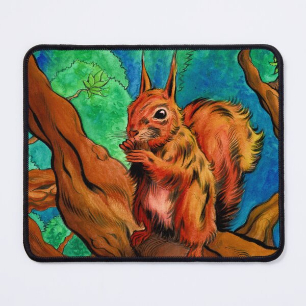 Item preview, Squirrel Forest Tree Watercolor Art designed and sold by VesperyThings.