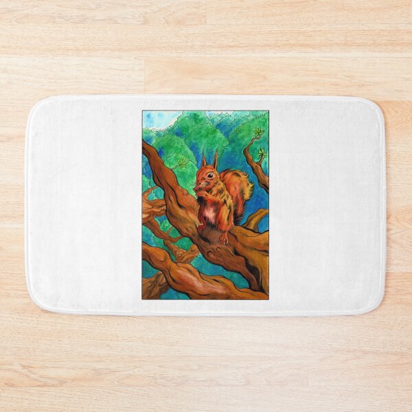 Item preview, Squirrel Forest Tree Watercolor Art designed and sold by VesperyThings.