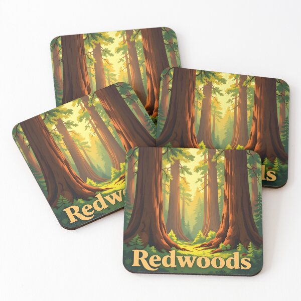 Item preview, Redwoods National Park: Vintage-Style Painterly Travel Poster designed and sold by LSVart.