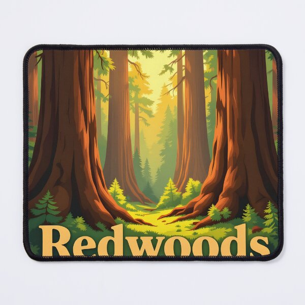 Item preview, Redwoods National Park: Vintage-Style Painterly Travel Poster designed and sold by LSVart.