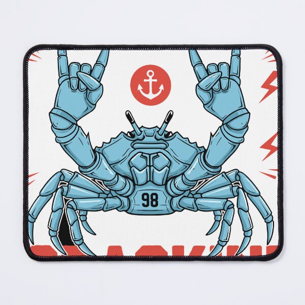 Item preview, Let’s Get Crackin’ – Rockin’ Crab Illustration designed and sold by bayzidstock.