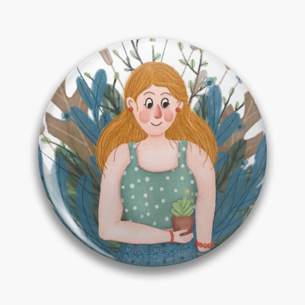 Item preview, Cute Girl Holding Plant Pot Illustration  designed and sold by LucyWinton.
