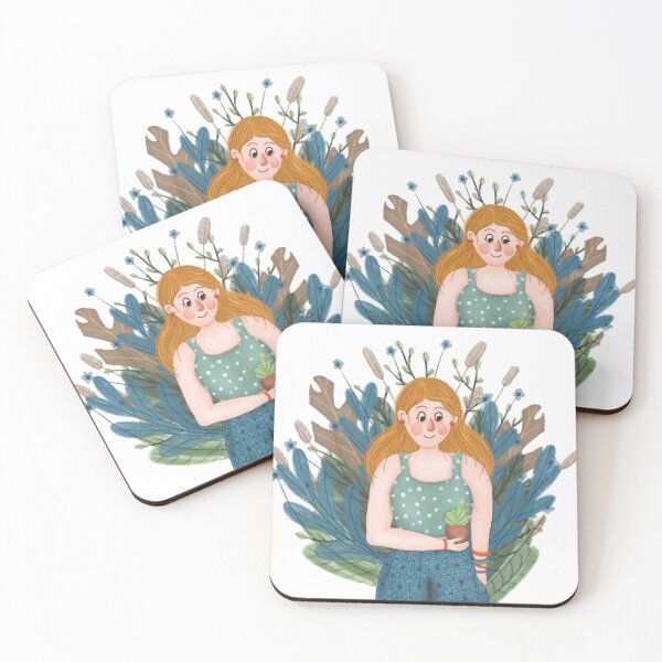 Item preview, Cute Girl Holding Plant Pot Illustration  designed and sold by LucyWinton.