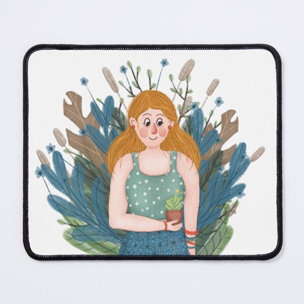 Item preview, Cute Girl Holding Plant Pot Illustration designed and sold by LucyWinton.