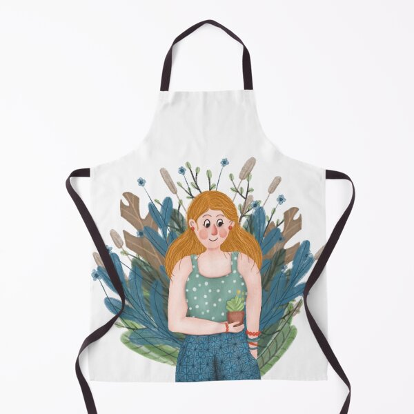 Item preview, Cute Girl Holding Plant Pot Illustration  designed and sold by LucyWinton.