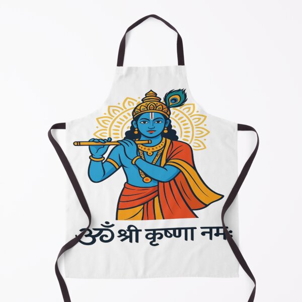 Item preview, Om Shri Krishnaay Namah – Modern Vector Krishna Playing Flute T-Shirt Design | Hindu God Art designed and sold by Agrawal Fashion .