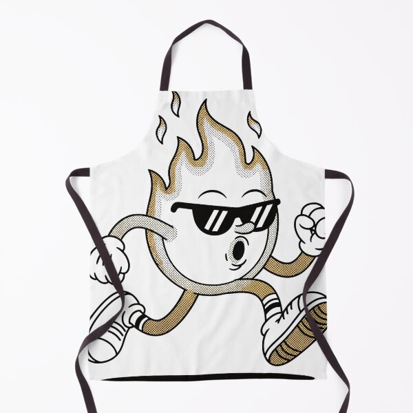 Artikelvorschau, Coole Flammenfigur im Retro-Cartoon-Stil entworfen und verkauft von bayzidstock.
