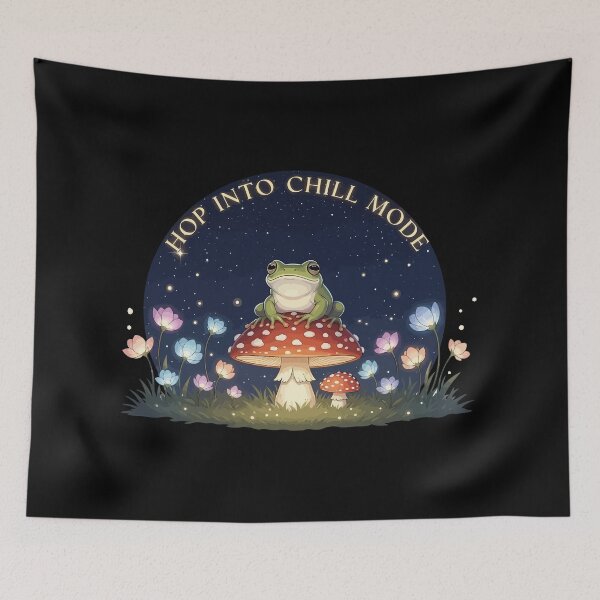 Item preview, Chill Frog on Mushroom designed and sold by Snugglecrit.