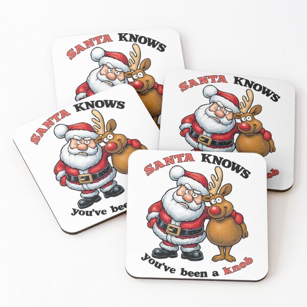 Item preview, Santa Knows You’ve Been a Knob – Funny Christmas Cartoon Design designed and sold by DariusZD.