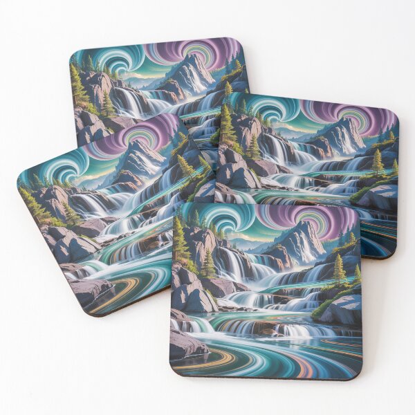 Item preview, А mesmerizing mountain waterfall. designed and sold by Lilashakti ⭐️ ⭐️ ⭐️ ⭐️ ⭐️.