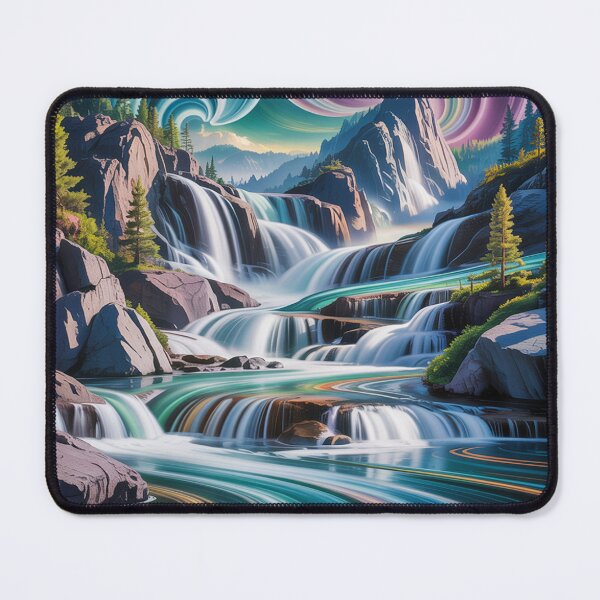 Item preview, А mesmerizing mountain waterfall. designed and sold by Lilashakti ⭐️ ⭐️ ⭐️ ⭐️ ⭐️.