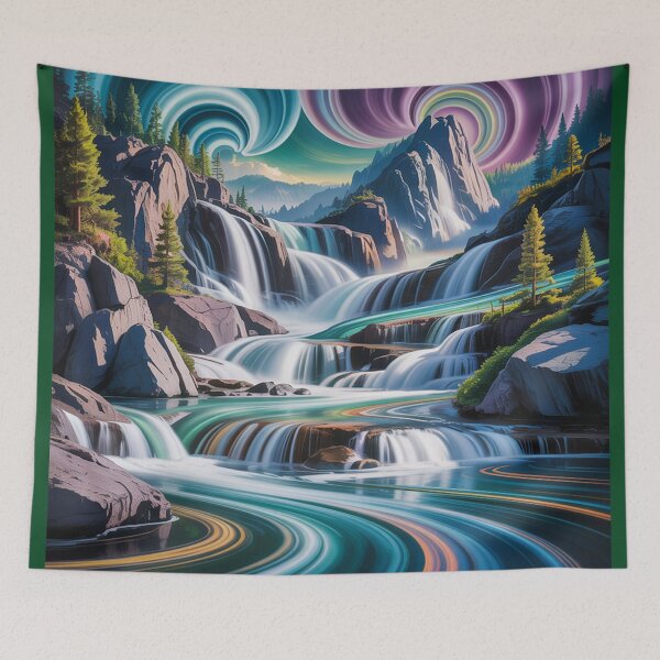 Item preview, А mesmerizing mountain waterfall. designed and sold by Lilashakti ⭐️ ⭐️ ⭐️ ⭐️ ⭐️.