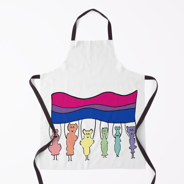 Item preview, Doodle Characters Holding up the Bisexual Flag -- See my page for more! designed and sold by LucyWinton.