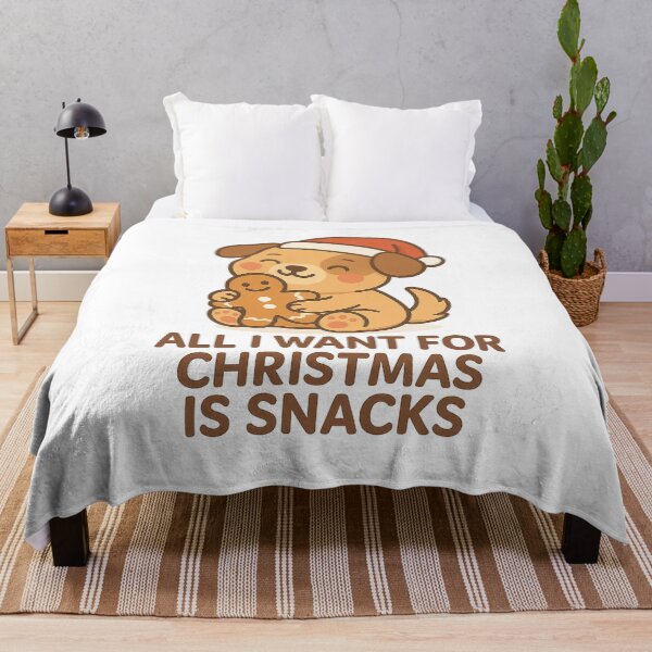 Item preview, All I Want for Christmas Is Snacks – Cute Kawaii Christmas Dog Design designed and sold by StyleLap.