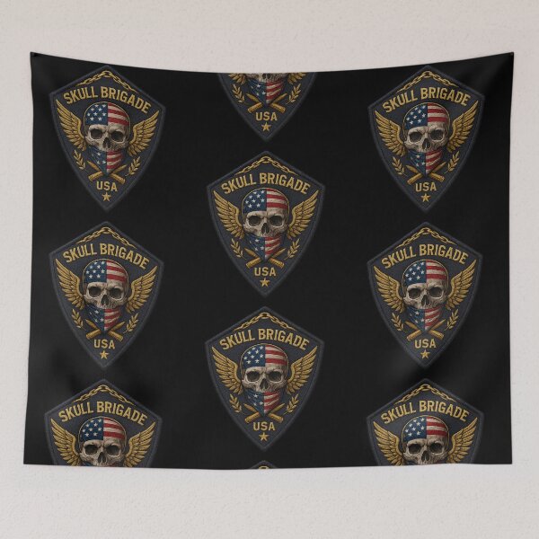 Item preview, Skull Brigade USA wings and ammo shield designed and sold by LaNadaYFundante.
