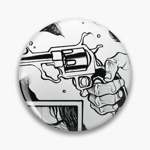 Artikelvorschau, Cowboy Revolver Comic Panel Zeichnung entworfen und verkauft von VesperyThings.