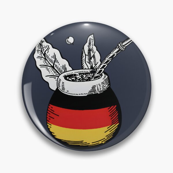 Item preview, Yerba Mate Matero with German Flag – Minimal Vintage Design designed and sold by flamini.